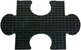 Резиновая плита ПАЗЛ черная 500х800х20 мм, площадь 0,25 м2