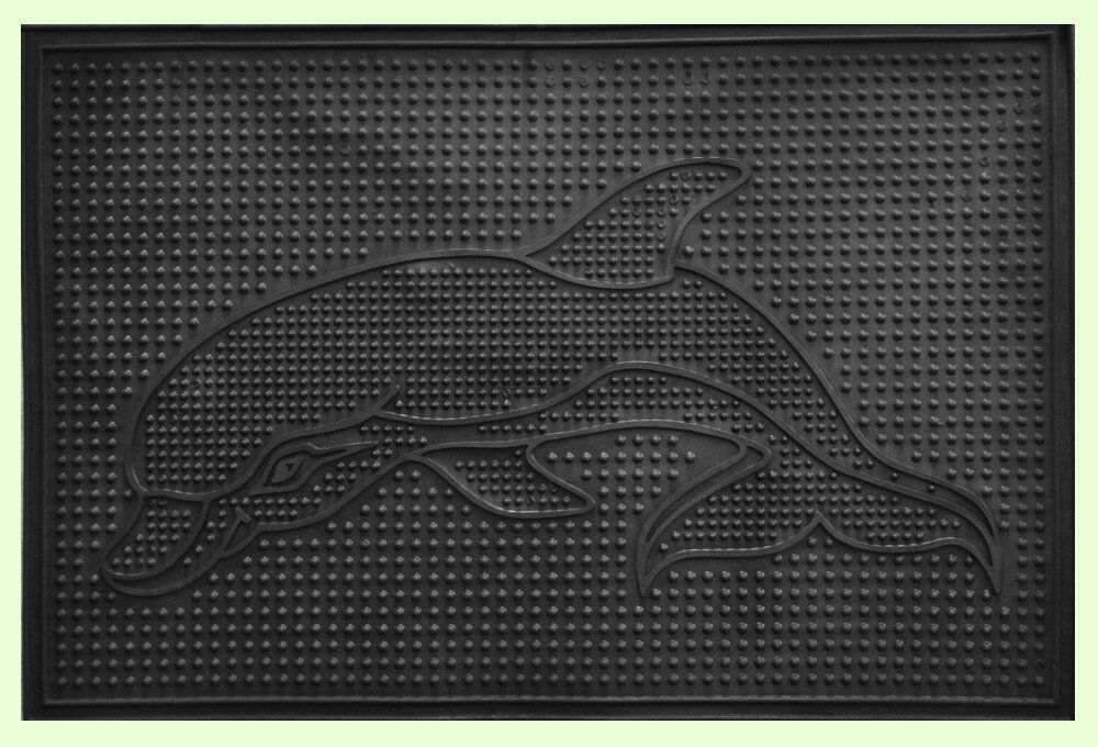 Резиновый коврик ДЕЛЬФИН черный 400х600 мм