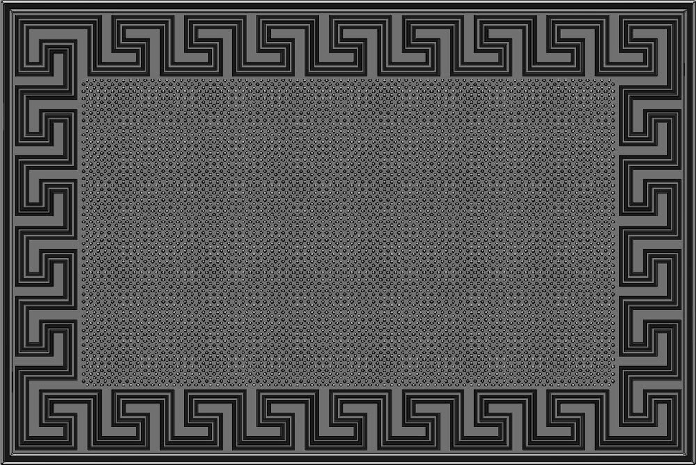 Резиновый коврик ЭЛЛАДА черный 600х900 мм