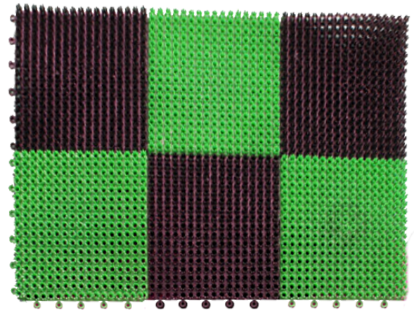 Коврик травка чёрный-зеленый 420х560 мм